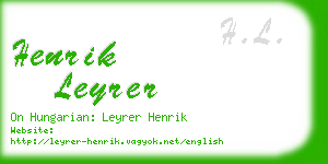 henrik leyrer business card